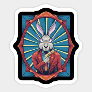 Rabbit Mafia Illustration Sticker